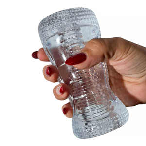 Masturbador em Silicone Transparente Texturizado