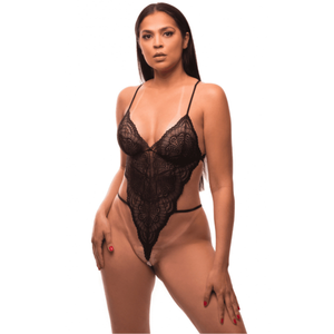Body Sensual Tailandesa em Renda sem Bojo com Regulagem