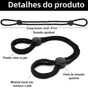 Algemas BDSM Corda Sexual em Algodão com Regulagem Ajustável