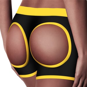 Cueca Boxer Unissex para Fixação de Pênis Realista com Abertura no Bumbum