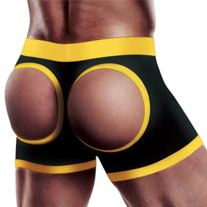 Cueca Boxer Unissex para Fixação de Pênis Realista com Abertura no Bumbum