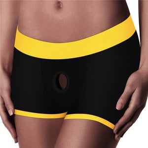 Cueca Boxer Unissex para Fixação de Pênis Realista com Abertura no Bumbum