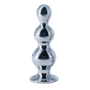 Plug Anal em Aço Escalonado com Joia 9,5x3cm