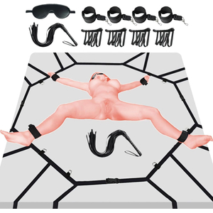 Kit Sado Bondage para Cama BDSM com 5 Peças