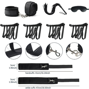 Kit Sado Bondage para Cama BDSM com 5 Peças