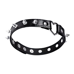 Coleira Sado com Coração e Spikes Metálico BDSM
