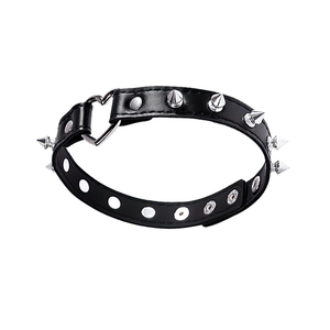 Coleira Sado com Coração e Spikes Metálico BDSM
