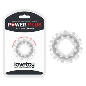 Anel Peniano Power Plus com Cerdas em Silicone Flexível