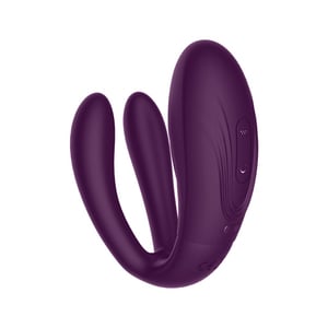 Vibrador de Casal Duplo com Pulsador de Clitóris e Controle Remoto