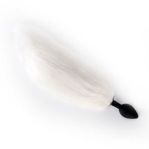 Plug Anal em Silicone com Cauda e Luz Led