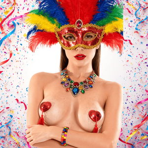 Tapa Mamilo Seios Paetê Nipple Carnaval Bloquinho
