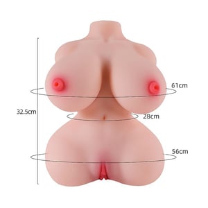 Boneca Sexual Realista Torso com Seios Penetráveis em CyberSkin 3,850kg