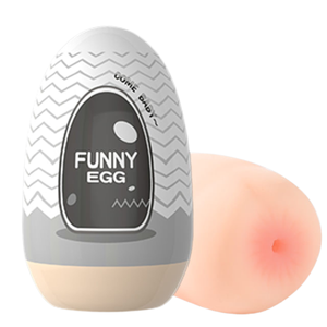 Egg Masturbador Masculino Formato de Ovo com Ânus Texturizada em CyberSkin
