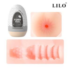 Egg Masturbador Masculino Formato de Ovo com Ânus Texturizada em CyberSkin