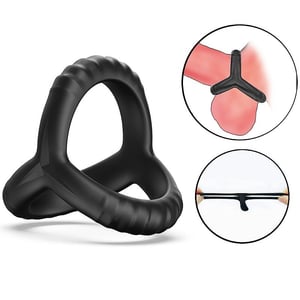 Anel Peniano Duplo em Silicone Flexível
