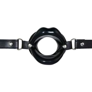Mordaça Boca Aberta com Lábios em Silicone e Fivela com Regulagem