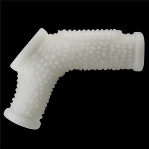 Meia Capa Peniana Texturizada em Silicone Flexível com Vibrador