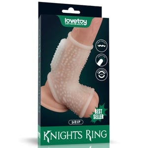Meia Capa Peniana Texturizada em Silicone Flexível com Vibrador