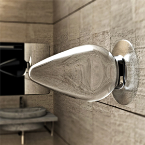Plug Anal em Silicone Transparente com Ventosa 12x6cm
