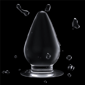 Plug Anal em Silicone Transparente com Ventosa 12x6cm