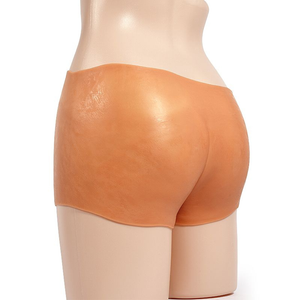 Cueca Cinta Peniana em Silicone com Pênis Torto e Escroto Realista 16cm