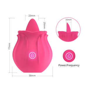 Vibrador Clitoriano Estimulador Linguinha Mágica em Formato de Flor
