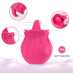 Vibrador Clitoriano Estimulador Linguinha Mágica em Formato de Flor