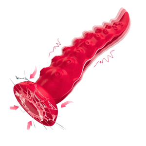 Vibrador em Formato de Tentáculo com Movimento Vai e Vem ventosa e Controle Remoto