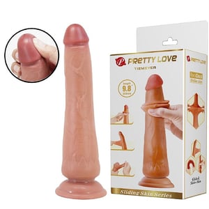 Pênis Realista sem Vibrador com Dupla Camada Cyber Skin Tiemeyer 25,0x4,5cm