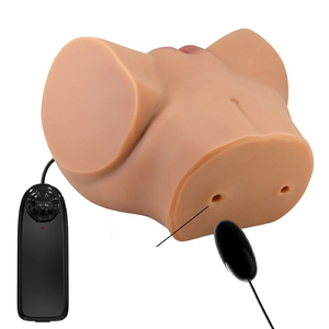 Masturbador Masculino com Vibro - Formato Bunda com Vagina e Anus - Emilia - Crazy Bull