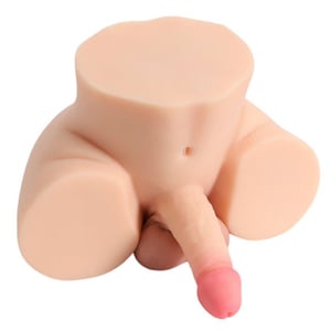 Masturbador Anatômico MC-218 com Vagina, Ânus e Mini Pênis Realístico