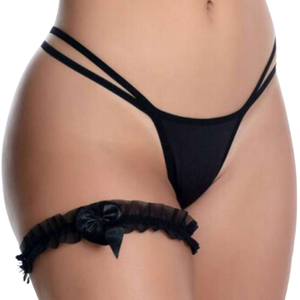 Calcinha Tanga Fio Dental Strappy com Perneira