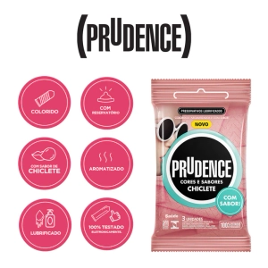 Preservativos Aromatizados Cores e Sabores Prudence 3 Unidades