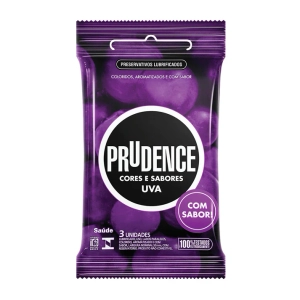 Preservativos Aromatizados Cores e Sabores Prudence 3 Unidades