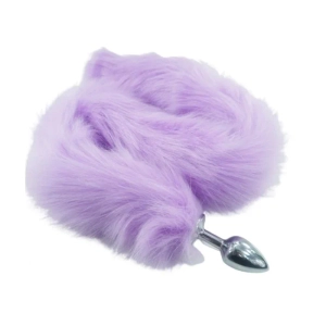Plug Anal de Aço com Cauda Cosplay Arromba Alarga Anus