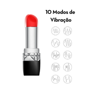Vibrador Batom Lipstick Masturbador Discreto Recarregável
