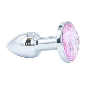 Plug Anal de Aço com Joia Tamanho Mini 5,5x2,7cm