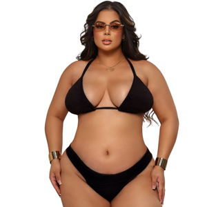Conjunto Biquíni Plus Size com Bojo e Regulagem de Amarração