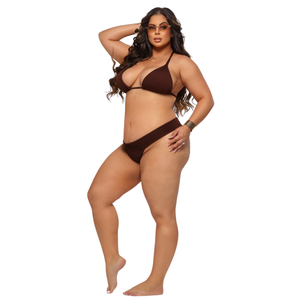 Conjunto Biquíni Plus Size com Bojo e Regulagem de Amarração