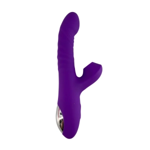 Vibrador Recarregável Vai e Vem com Sugador de Clitóris