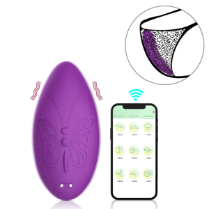 Vibrador de Calcinha via Aplicativo Estimulador Clitoriano 9 Modos Relevo de Borboleta