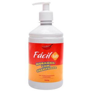 Gel Lubrificante Íntimo Fácil Lub Beijável 500g
