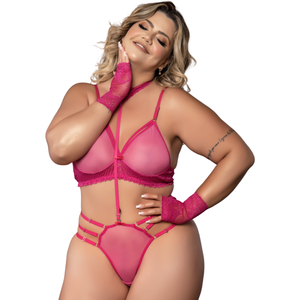 Conjunto sem Bojo com Luvas e Pescoceira