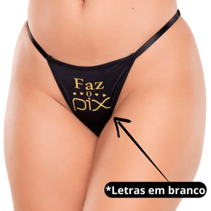 Calcinha com Regulagem Fio Dental Frases Sexy e Provocante