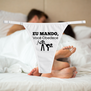 Calcinha Fio Dental Hotwife Cuckold Fetiche Sado Frases Corno Branco