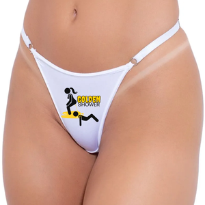 Calcinha Fio Dental Hotwife Cuckold Fetiche Sado Frases Corno Branco