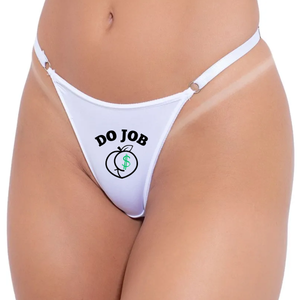 Calcinha Fio Dental Hotwife Cuckold Fetiche Sado Frases Corno Branco