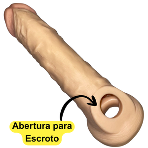 Capa Peniana Expansora Aumenta Pênis e Realista 20 x 4,5cm