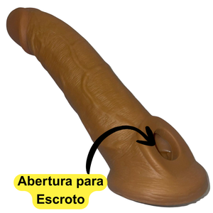 Capa Peniana Expansora Aumenta Pênis e Realista 20 x 4,5cm