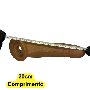 Capa Peniana Expansora Aumenta Pênis e Realista 20 x 4,5cm